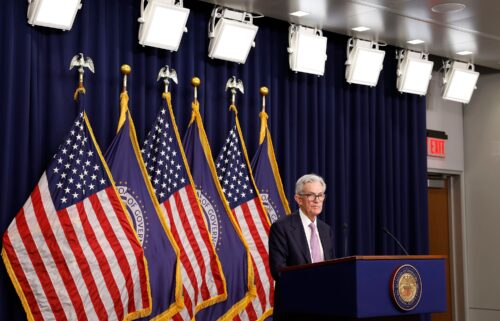 Federal Reserve Chair Jerome Powell speaks at a news conference in Washington