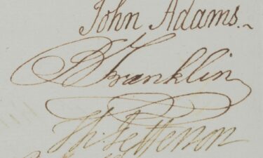 The signatures of John Adams