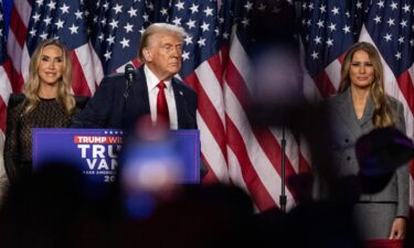 Former President Donald Trump speaks at the Palm Beach County Convention Center in West Palm Beach