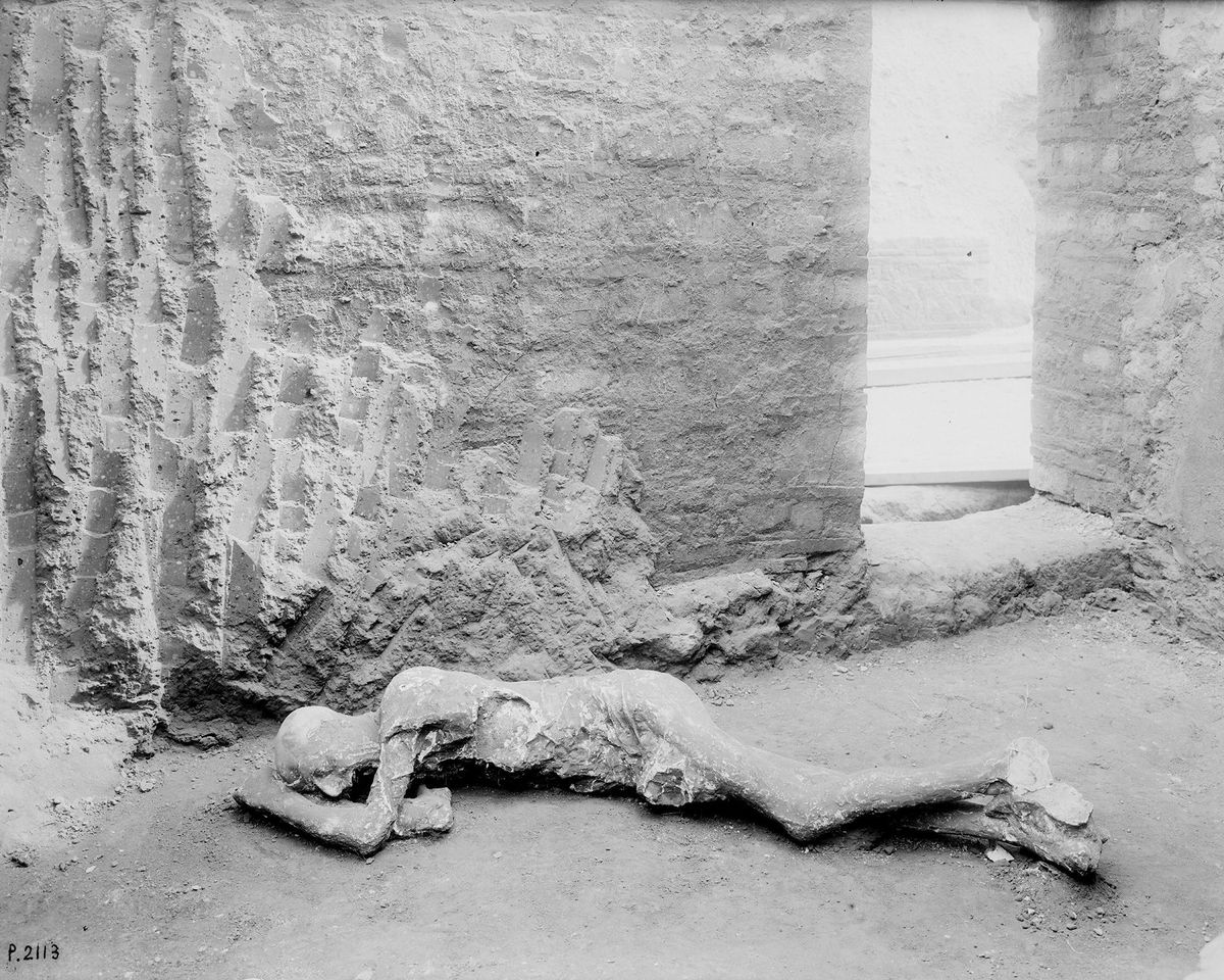 <i>Archeological Park of Pompeii via CNN Newsource</i><br/>Many features of a man found inside the Villa of the Mysteries still remain remarkably clear.