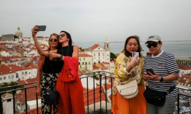 Thousands of locals in Lisbon