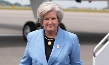 Trump co-campaign manager Susie Wiles is seen at Nashville International Airport as Republican presidential candidate former President Donald Trump arrives on July 27.