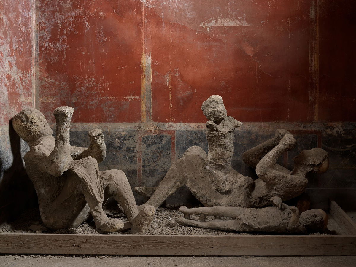 <i>Archaeological Park of Pompeii via CNN Newsource</i><br/>It was long believed that two of these bodies belonged to a mother with a child astride her hip