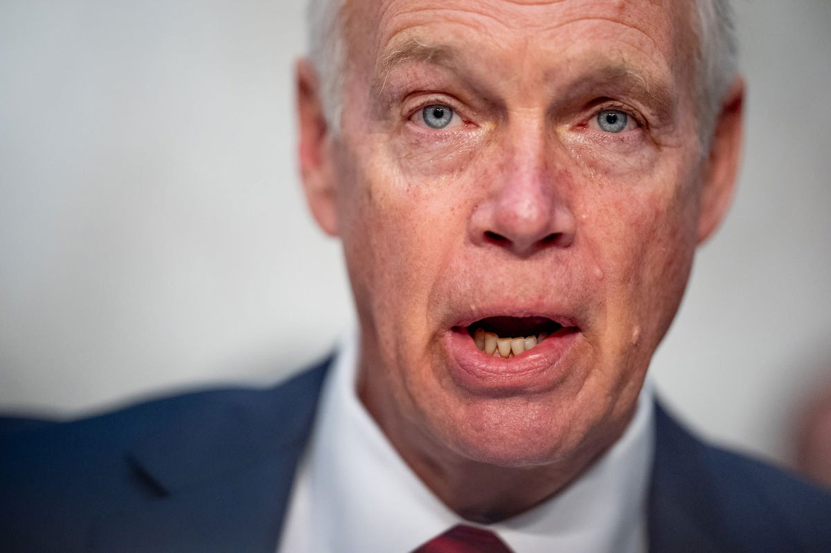 <i>Andrew Harnik/Getty Images via CNN Newsource</i><br/>Sen. Ron Johnson (R-WI) on June 18 in Washington