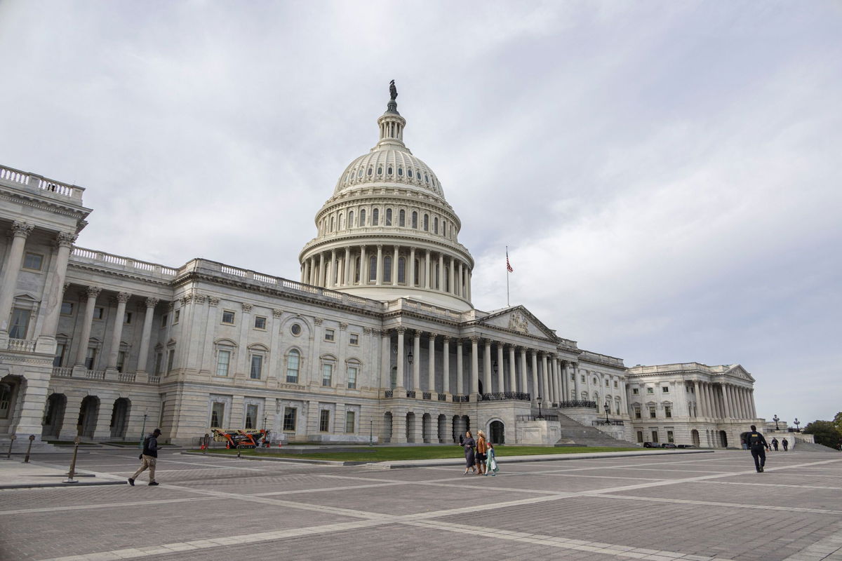 <i>Nicolas Economou/NurPhoto/Getty Images via CNN Newsource</i><br/>A view of the US Capitol on November 4