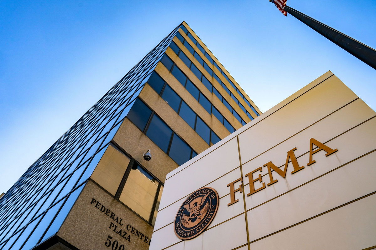 <i>Kent Nishimura/Getty Images via CNN Newsource</i><br/>The Federal Emergency Management Agency Headquarters in Washington