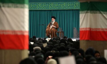 Iran's Supreme Leader Ayatollah Ali Khamenei speaks during a meeting in Tehran