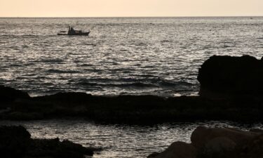 Lebanese forces patrol the sea after an Israeli special forces raid in the northern Lebanese coastal town of Batroun early on Friday