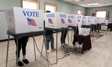 Voters cast ballots at a polling location in Thomasville