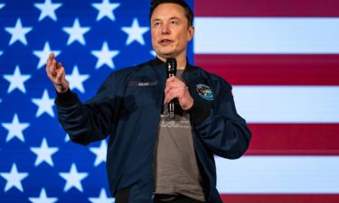 Elon Musk speaks during an America PAC town hall on October 26 in Lancaster