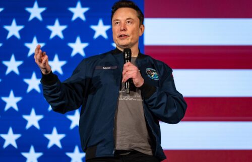 Elon Musk speaks during an America PAC town hall on October 26 in Lancaster