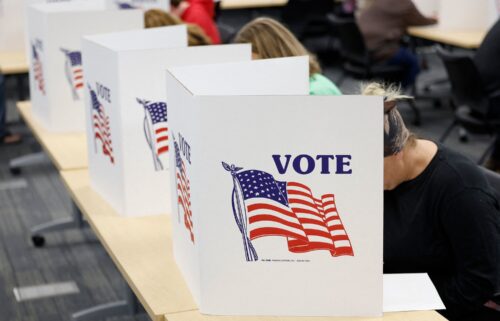 People cast their ballots in Howell