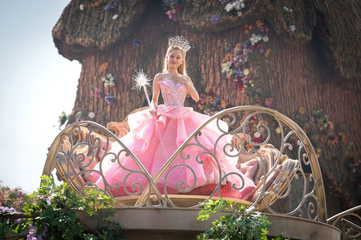 <i>Giles Keyte/Universal Pictures via CNN Newsource</i><br/>Ariana Grande is Glinda in 