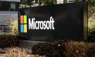 Microsoft signage is seen at the company's headquarters in Redmond