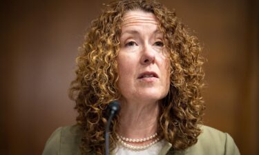 Tracy Stone-Manning speaks during her confirmation hearing before the Senate Energy and Natural Resources Committee in Washington