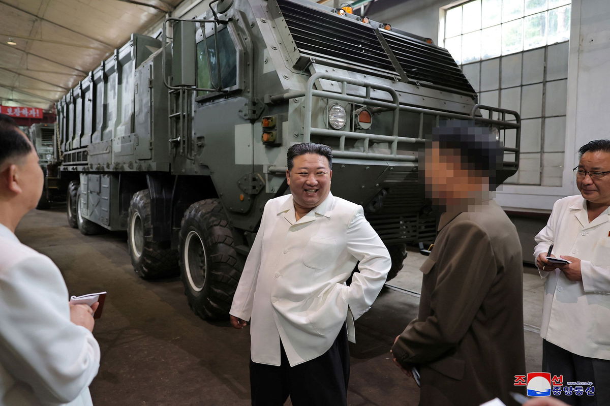 <i>KCNA/Reuters via CNN Newsource</i><br/>North Korean leader Kim Jong Un visits a key military factory in this undated photo released by North Korea's Korean Central News Agency (KCNA) on August 14