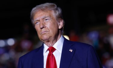 Former President Donald Trump speaks at a campaign rally on October 28