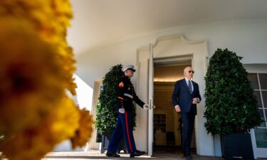 President Joe Biden walks out of the Oval Office to speak about the results of the 2024 election in the Rose Garden on November 7.