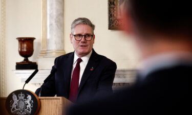 Britain's Prime Minister Keir Starmer hosts a reception for teachers and teaching assistants at 10 Downing Street