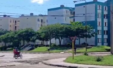 This screen grab from a video by Brita Garcia shows a street in Santiago de Cuba after an earthquake struck off the coast of eastern Cuba on November 10.