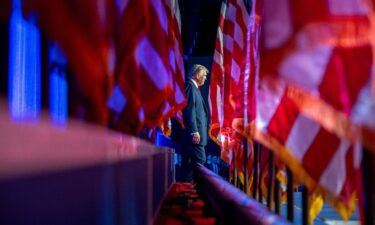 Former President Donald Trump arrives at an election night watch party in West Palm Beach