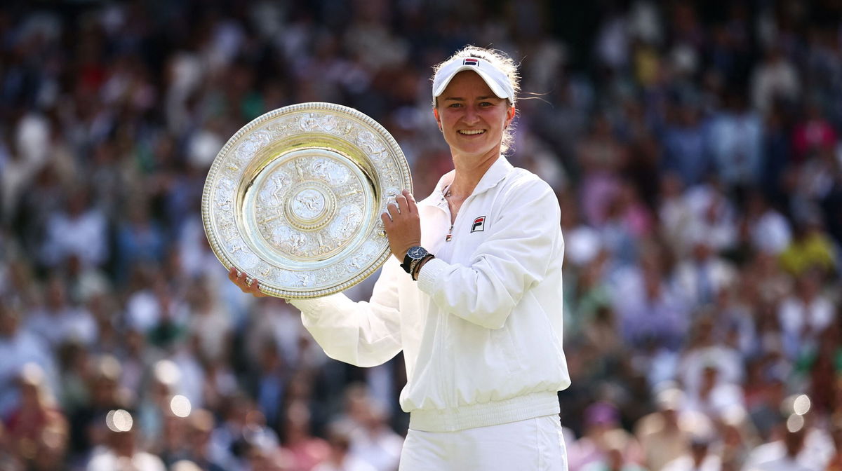 <i>Clive Brunskill/Getty Images via CNN Newsource</i><br/>Barbora Krejcikova won her first Wimbledon title in 2024.