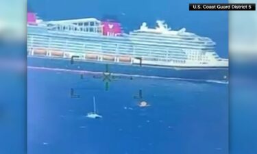 A Disney cruise ship helped rescue four boaters that were left stranded off the coast of Bermuda.