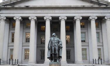 The US Treasury Department building is seen in Washington