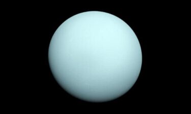 Voyager 2 captured this image of the planet Uranus during its flyby in 1986.