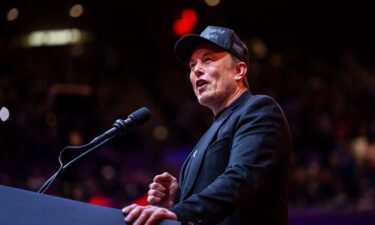 Elon Musk speaks before Donald Trump at a campaign rally at Madison Square Garden