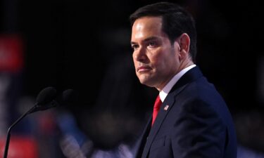 Sen. Marco Rubio speaks during the second day of the Republican National Convention in Milwaukee on July 16.