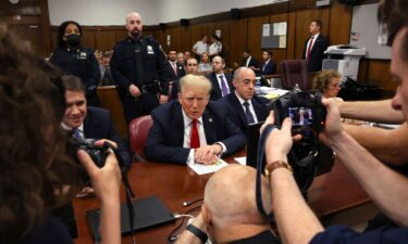 Former President Donald Trump appears in court with his lawyers Todd Blanche