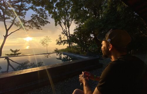 A peaceful moment for Deitrick Bates in Puntarenas