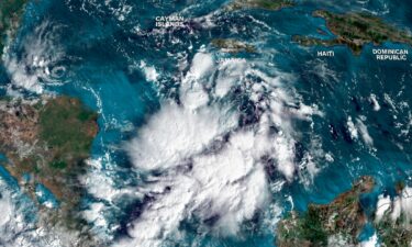 An area of stormy weather eventually expected to become Tropical Storm Sara churns in the Caribbean Wednesday morning.