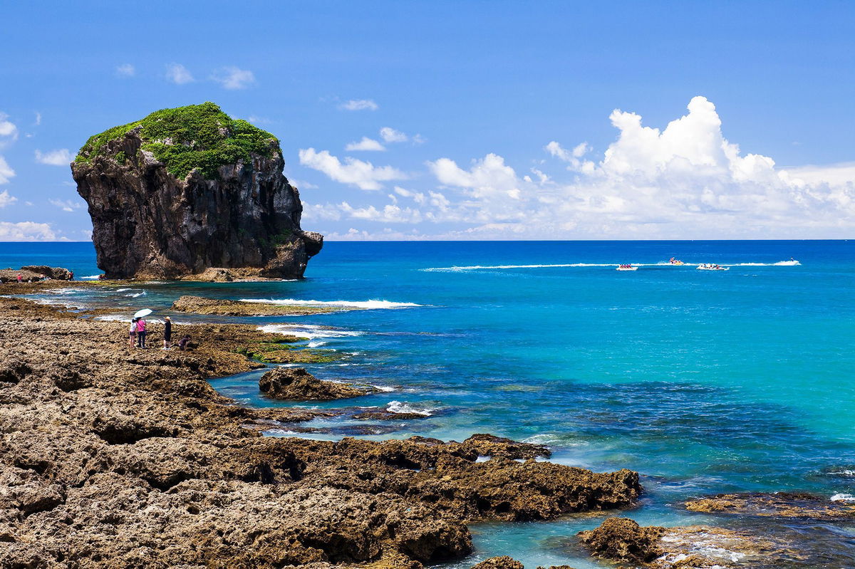 <i>Bing-Jhen Hong/iStockphoto/Getty Images via CNN Newsource</i><br/>Taiwan's Kenting National Park is famed for its unusual rock formations.