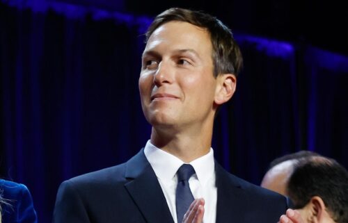 Jared Kushner arrives as President-elect Donald Trump speaks during an election night event at the Palm Beach Convention Center on November 6 in West Palm Beach