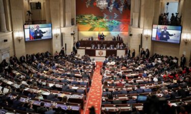 Members of Colombia's congress attend the opening of the new session in Bogota