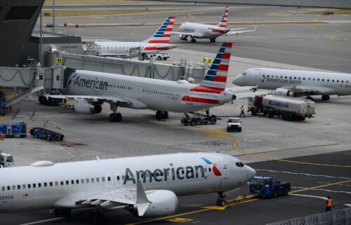 American Airlines airplanes sit on the tarmac at LaGuardia airport in New York in this file photo.