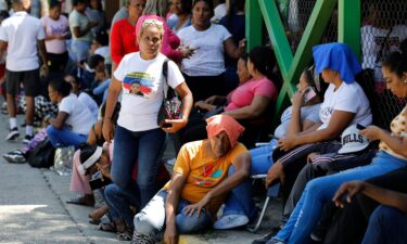 Relatives of those detained during a crackdown on protests following the Venezuelan election wait for their loved ones to be released at the Yare 3 prison in San Francisco de Yare on November 16.