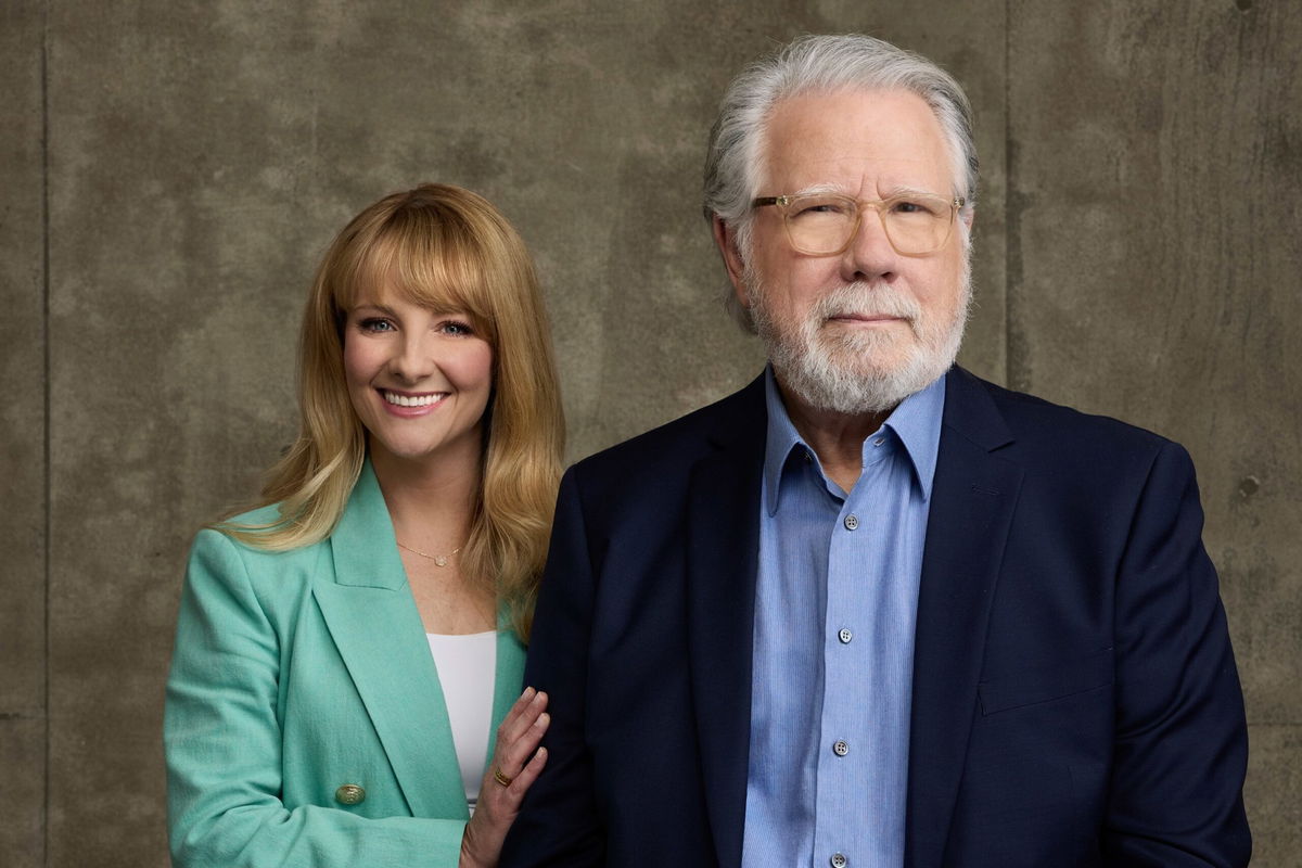 <i>JSquared Photography/NBCUniversal/Getty Images via CNN Newsource</i><br/>Melissa Rauch and John Larroquette are pictured in this undated portrait.