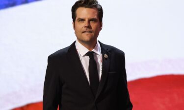 US Rep. Matt Gaetz is seen on the second day of the Republican National Convention at the Fiserv Forum on July 16 in Milwaukee