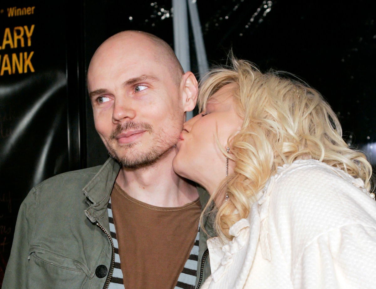 <i>Mark J. Terrill/Associated Press/File via CNN Newsource</i><br/>Billy Corgan is hoping to win something his ex-girlfriend Courtney Love is auctioning. Love and Corgan are seen here in 2007.