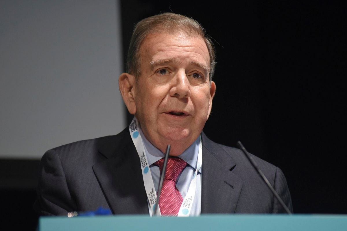 <i>Alberto Paredes/Europa Press/AP via CNN Newsource</i><br/>Edmundo González during the opening of Grupo Prisa's 'World in Progress' event on October 14 in Barcelona.