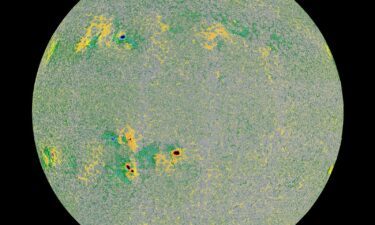 A magnetogram shows the line-of-sight direction of the sun's magnetic field