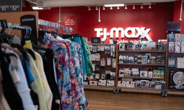 Merchandise is offered for sale at a TJ Maxx store on February 28