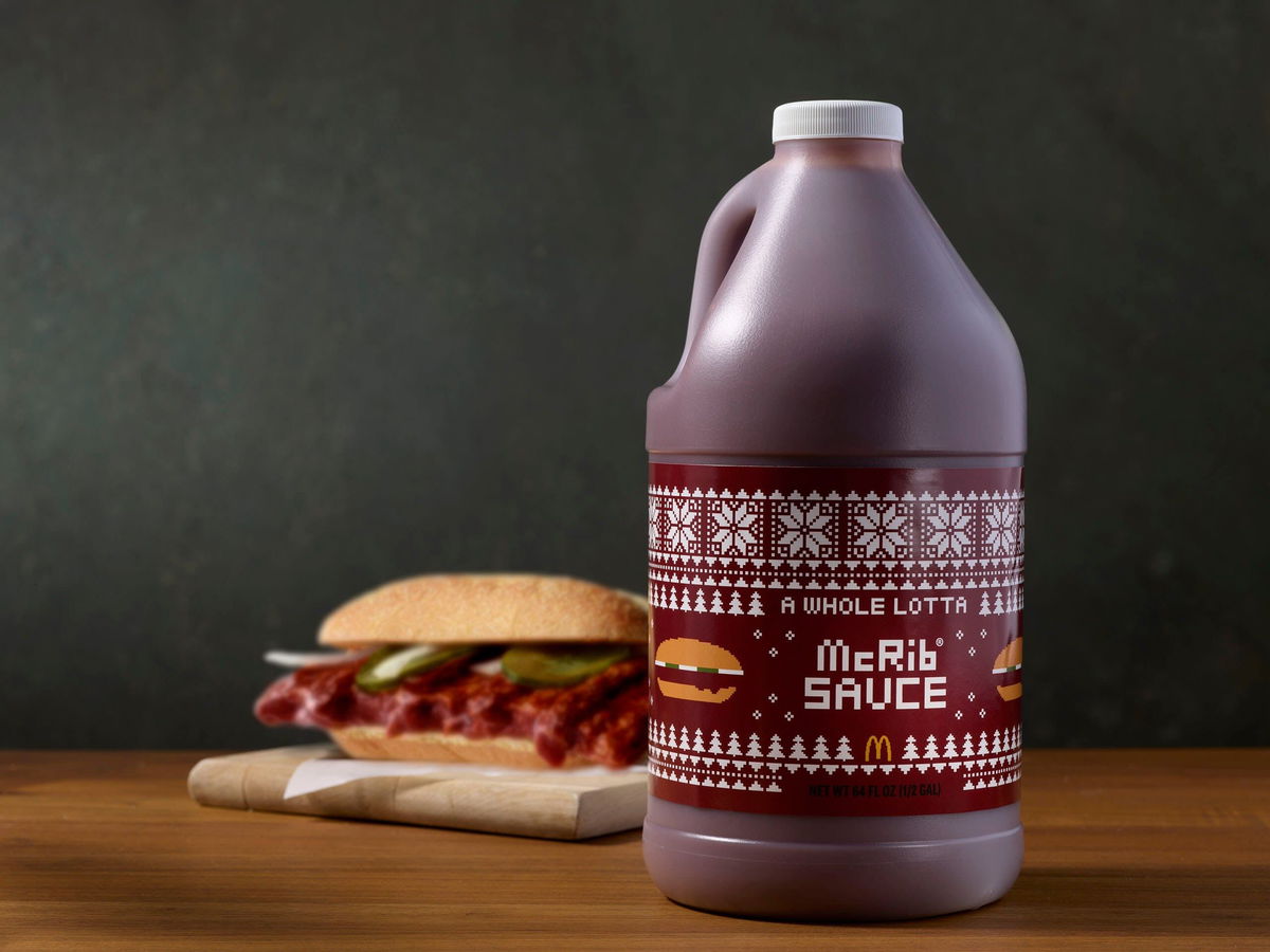 <i>McDonald's via CNN Newsource</i><br/>McDonald’s is bringing back the fan-favorite McRib sandwich for a limited time starting December 3. A half-gallon jug of McRib sauce will also be available to purchase.