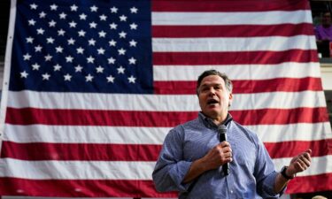 David McCormick speaks during a campaign stop in Lititz