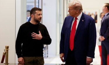 Ukrainian President Volodymyr Zelensky and President-elect Donald Trump meet at Trump Tower in New York City on September 27.