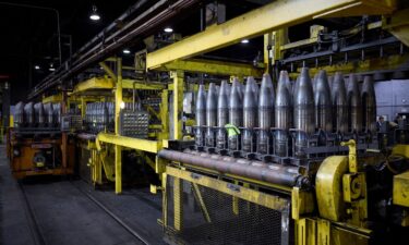 Ammunition is seen during a visit by President Volodymyr Zelensky to the Scranton Army Ammunition Plant in Scranton