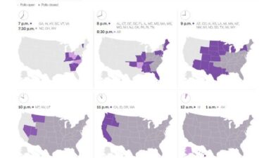 An hour-by-hour guide to election night poll closings